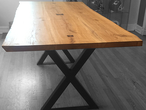 Live Edge White Oak Dining Room Table