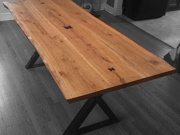 Live Edge White Oak Dining Room Table