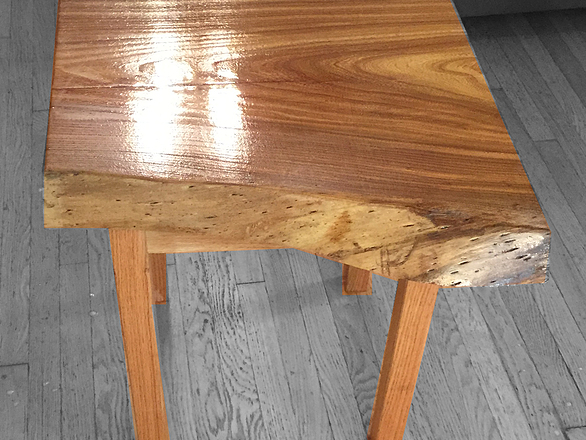 Live Edge Red Elm End Table