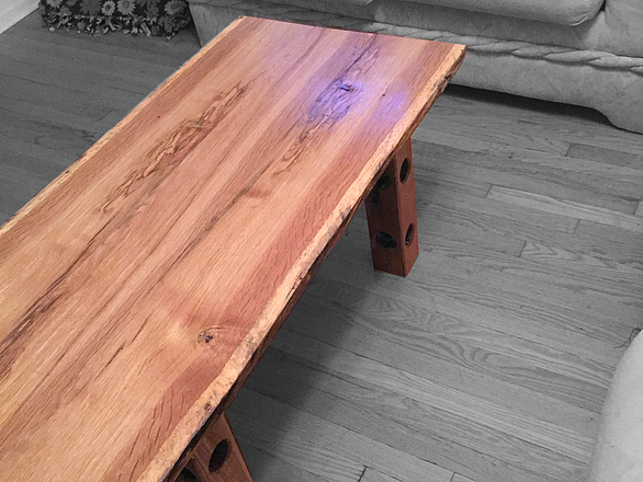 Live Edge White Oak Coffee Table