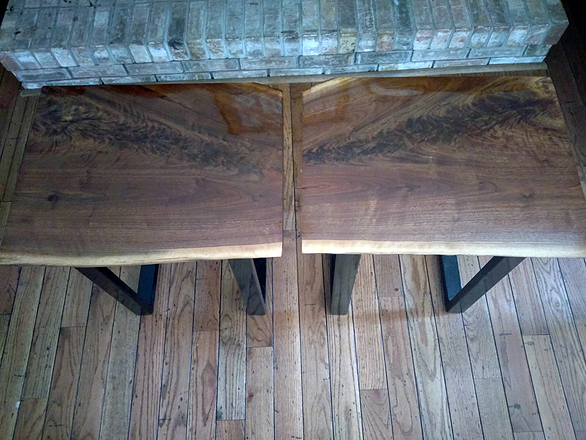 Live Edge Walnut End Tables