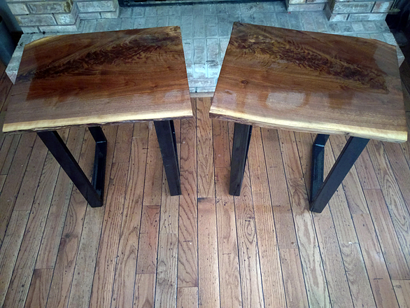 Live Edge Walnut End Tables