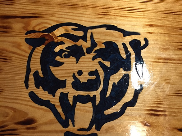 Burnt Finish Sports Table