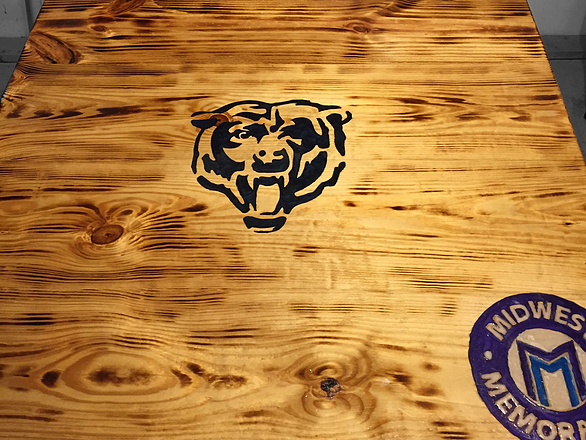 Burnt Finish Sports Table