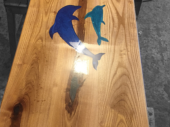 Black Locust with Resin Art