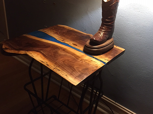 Live Edge Walnut Resin River Table