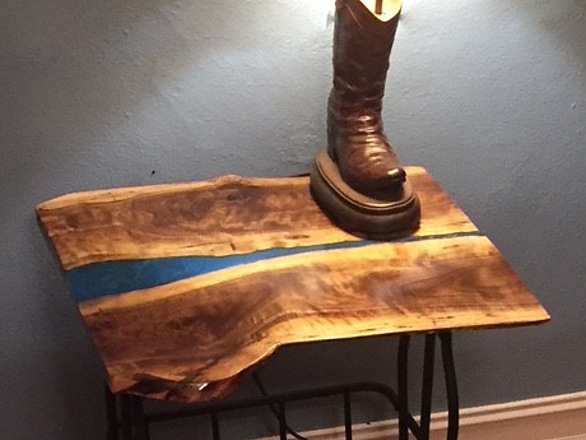 Live Edge Walnut Resin River Table