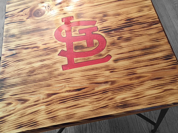 Burnt Finish Sports Table