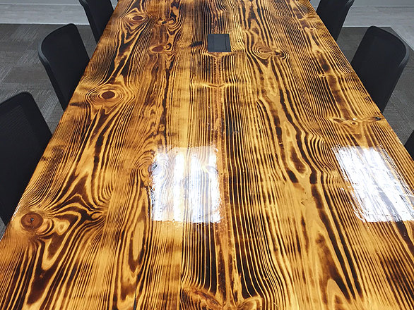 Burnt Finish Conference Room Table