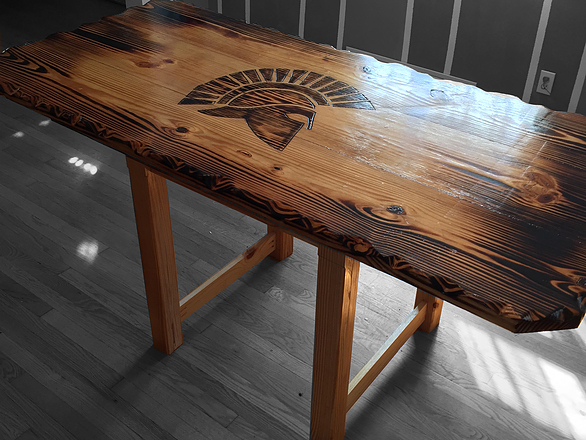 Burnt Wood Artisan Dining Room Table