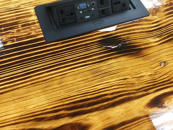 Burnt Wood Conference Room Table