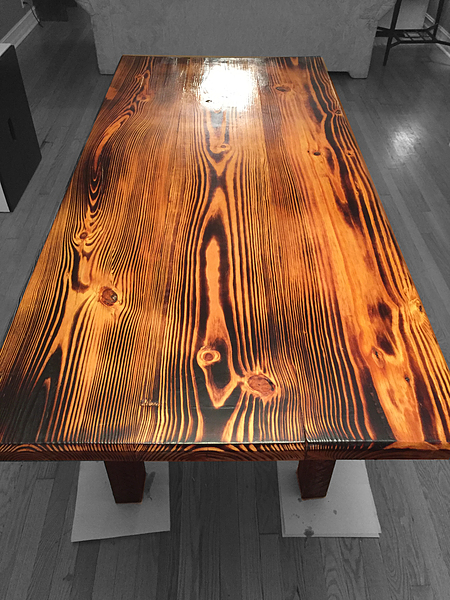 Burnt Finish Custom Wood Furniture Signature Woodwork